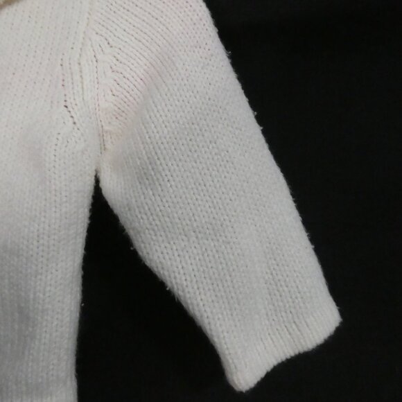 Y2K - OLD NAVY - 3-6 months | Button-Up Knit Cardigan | Faux Fur Collar - Picture 5 of 13